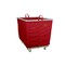 Steele Canvas Basket 20 BU Permanent Truck Red Vinyl w/Grey Vinyl - 5in Casters 9220VREDVGRYW5 - alternate 1